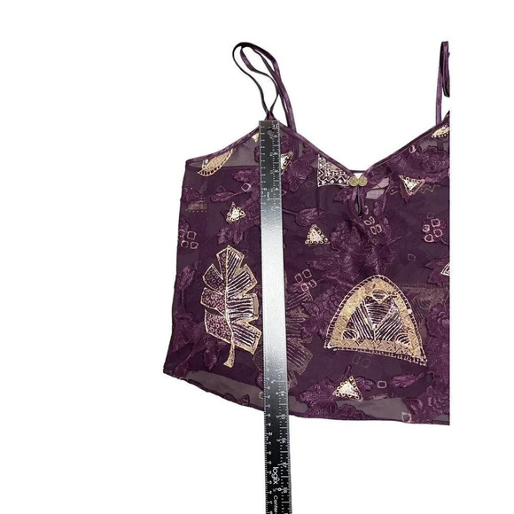 VTG Lingerie Robe Camisole Set Purple Tahitian Goddess USA California Dynasty - Picture 15 of 15